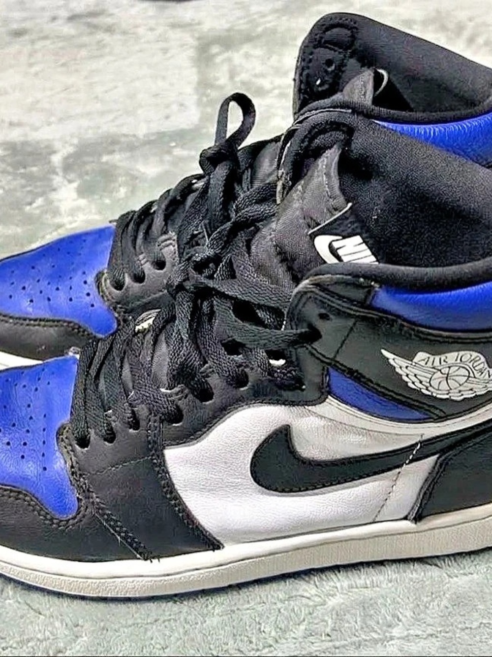 Nike Air Jordan 1 Mid Men's Blue & Black US 8.5